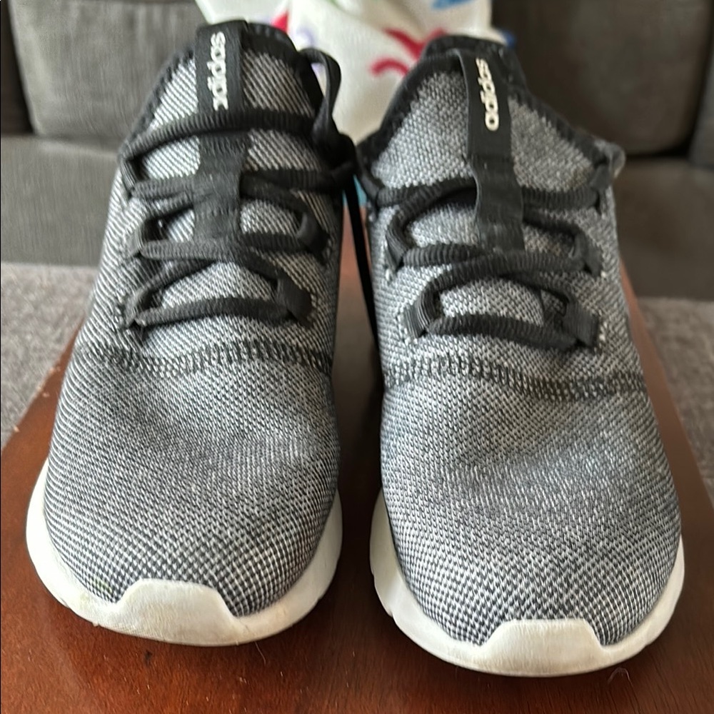 Adidas Women’s Cloudfoam Black, Grey and White Sneakers